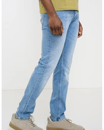Blugi slim fit Vegas, Albastru deschis melange