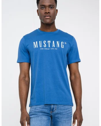 Tricou cu logo Austin, Alb/Albastru safir