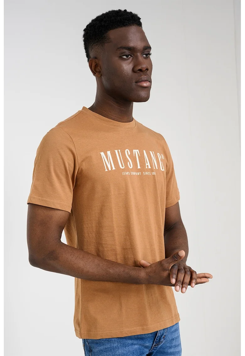 Tricou cu logo Austin, Alb/Maro
