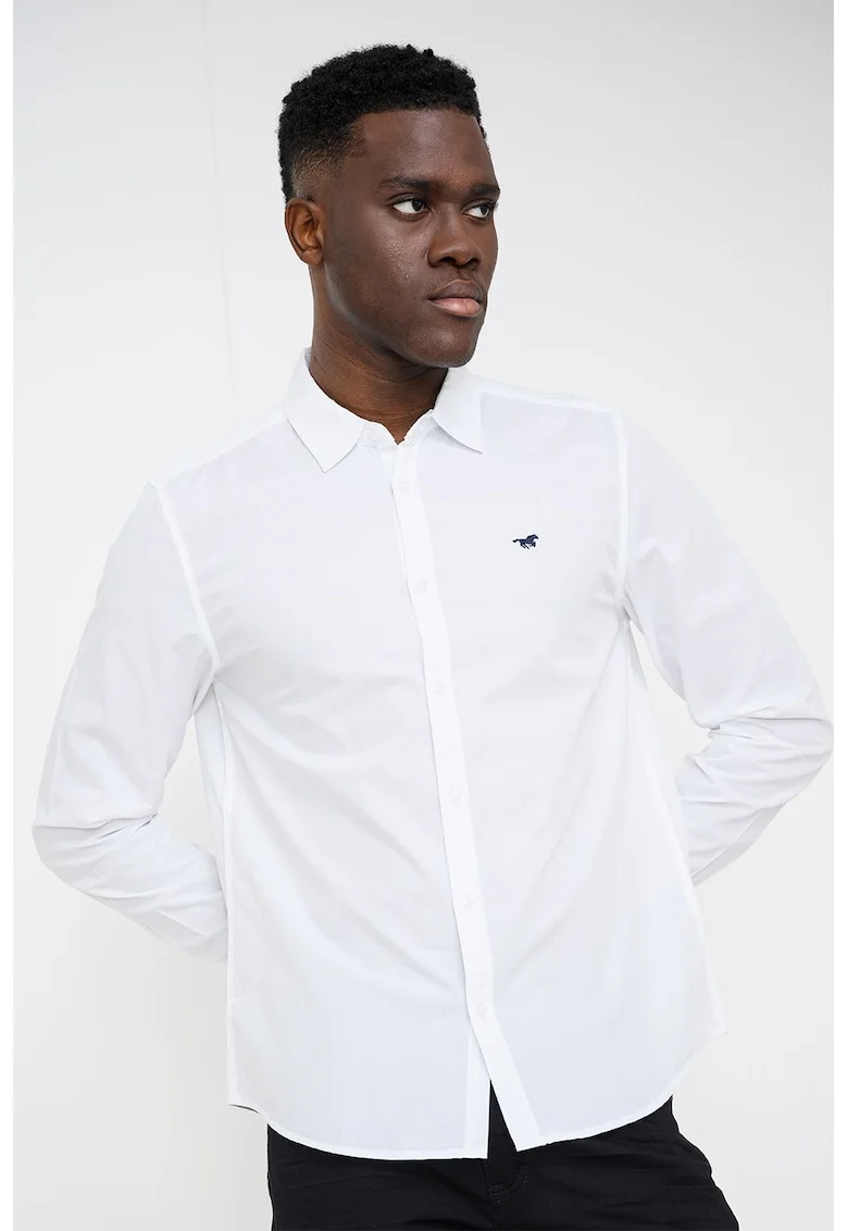 Camasa slim fit de bumbac Canton, Alb optic