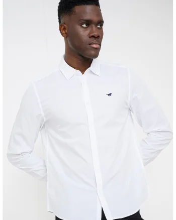 Camasa slim fit de bumbac Canton, Alb optic