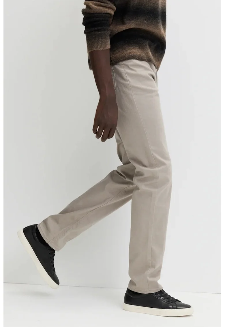 Blugi drepti elastici, Crem