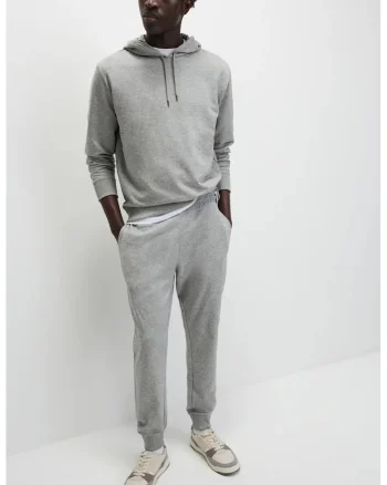 Pantaloni de trening din amestec de bumbac, Gri melange