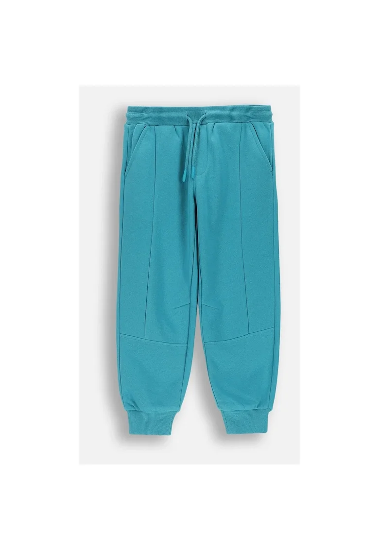 Pantaloni de trening  set pentru baieti turcoaz cu motiv animalier,