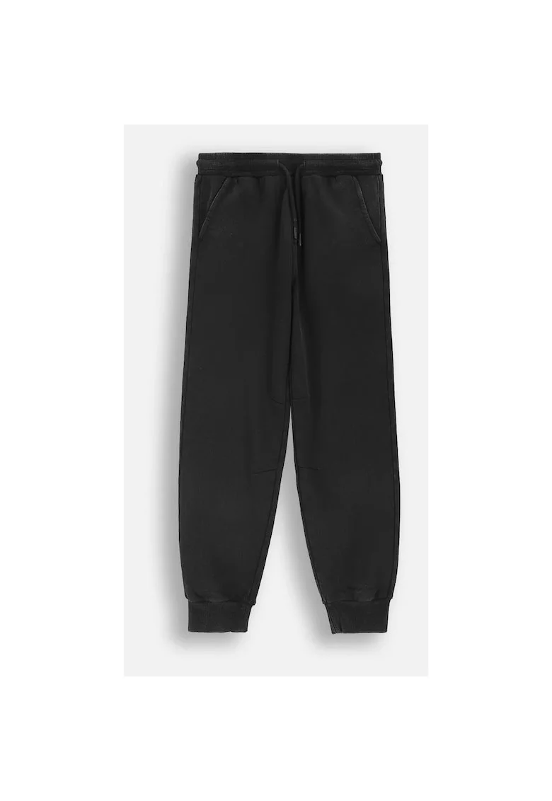 Pantaloni de trening  gri grafit, bumbac,