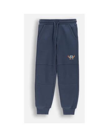 Pantaloni Trening  albastri, cu cusaturi decorative, 122 cm, pentru baieti