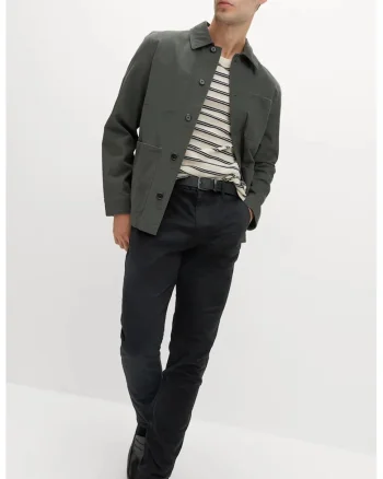 Pantaloni chino cu buzunare laterale, Negru