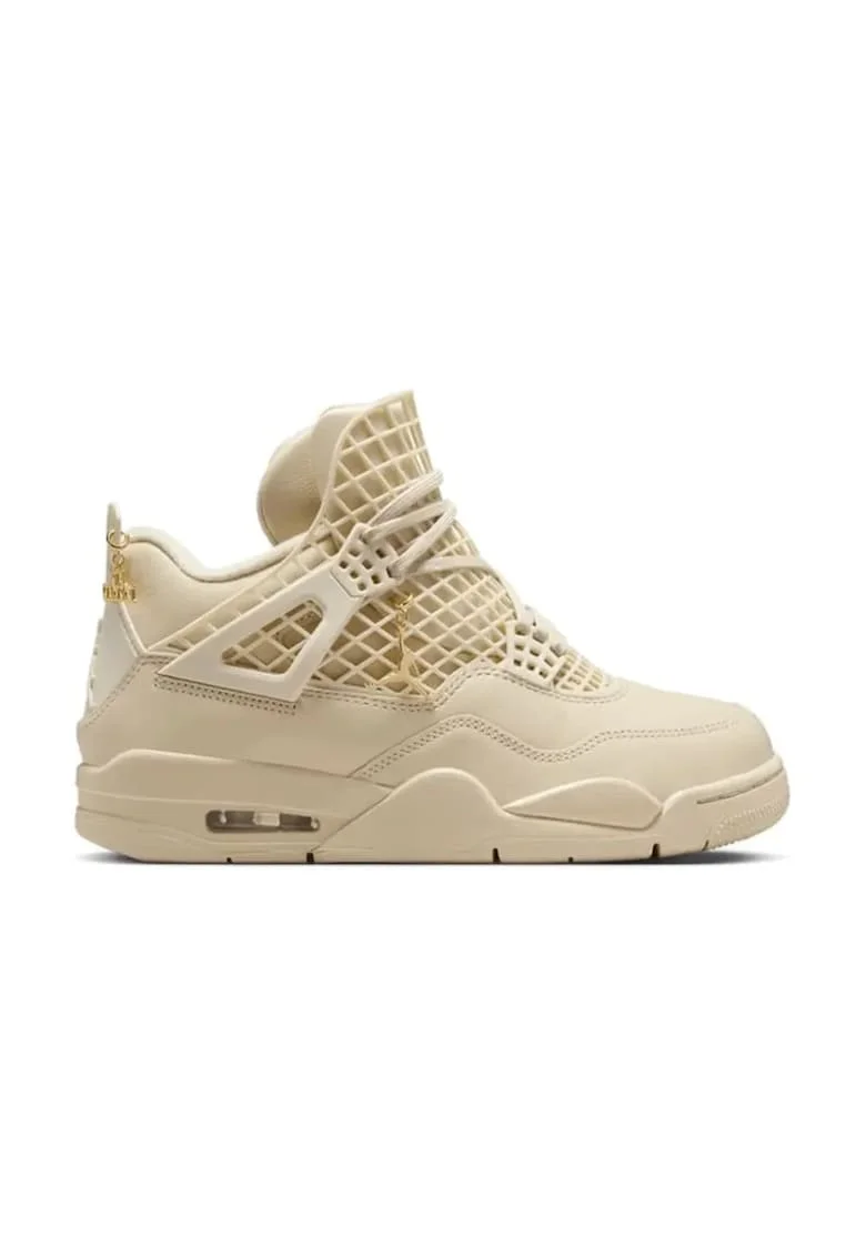 Pantofi sport dama  AIR JORDAN 4 NET, textil, bej,
