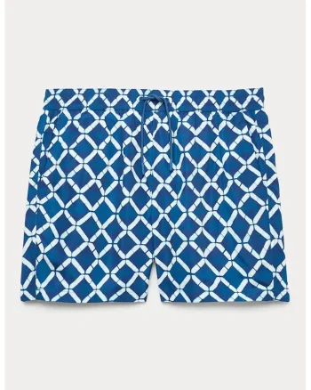 Pantaloni scurti de baie din material cu uscare rapida, Albastru pastel