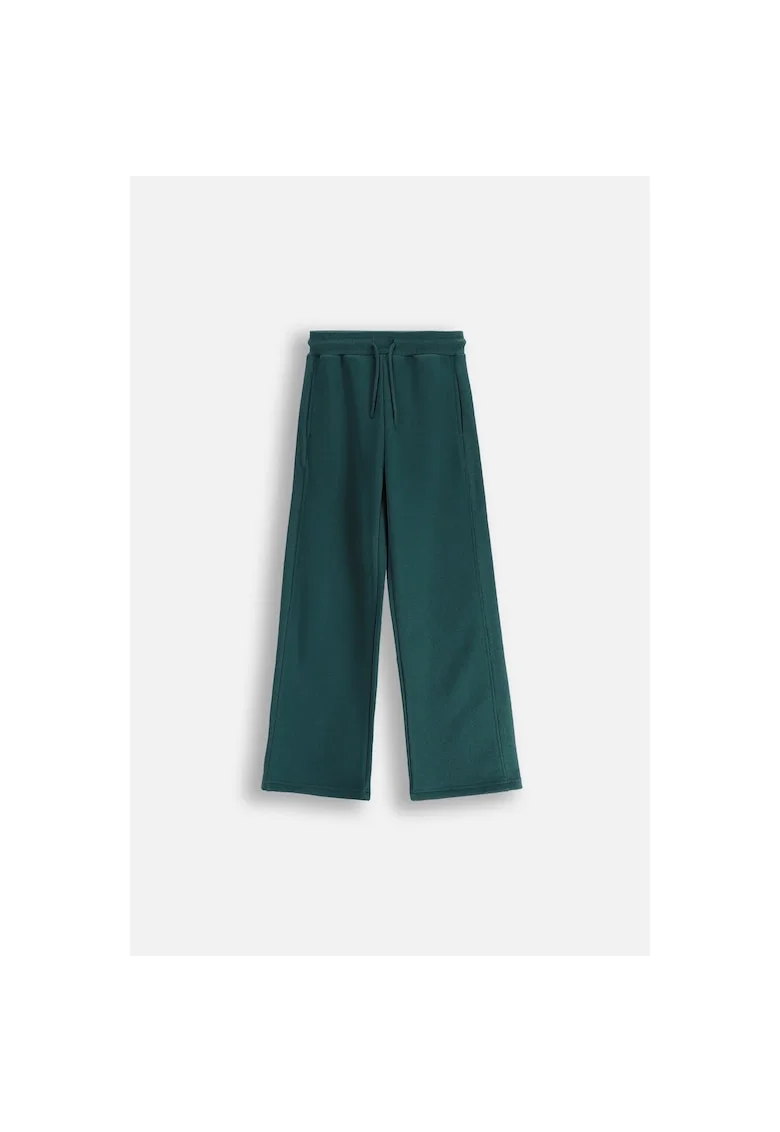 Pantaloni sport cu croiala dreapta si talie ajustabila