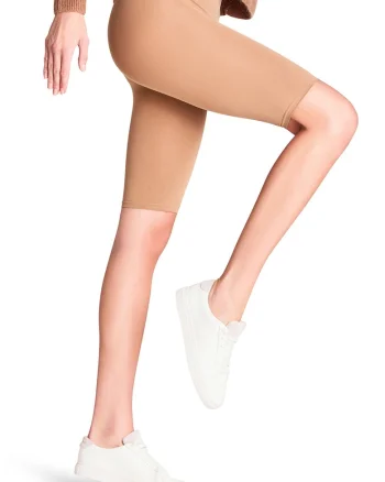 Colanti scurti cu banda in talie fara cusaturi - 130 DEN, Bej