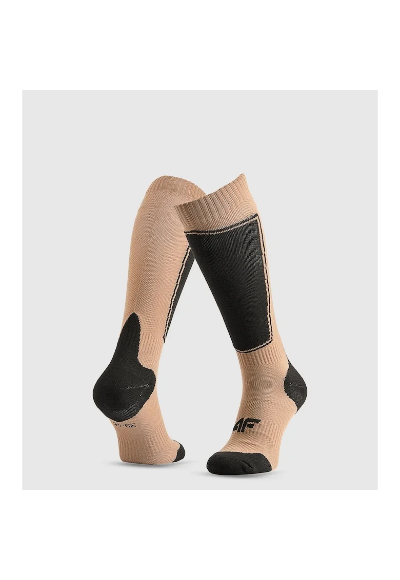 Sosete sport dama dwqfwq, Negru/Maro
