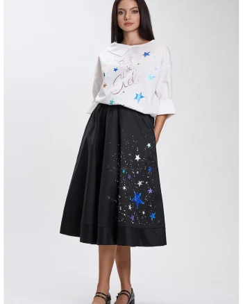 Bluza cu guler asimetric Galaxia