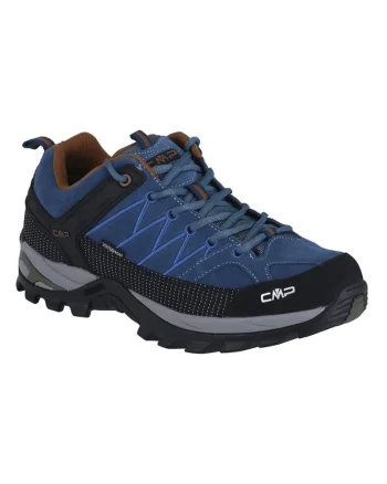 Pantofi sport barbati Rigel Low Trekking Wp,  Piele naturala, Albastru