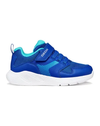 Pantofi sport cu velcro si segmente de plasa, Albastru royal