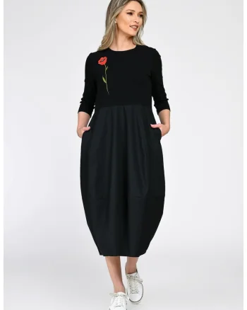 Rochie din bumbac pictata manual