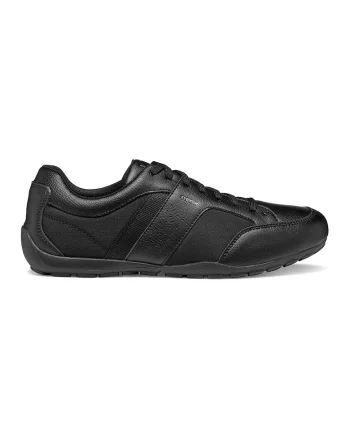 Pantofi sport cu varf rotund si garnituri din materia textil, Negru