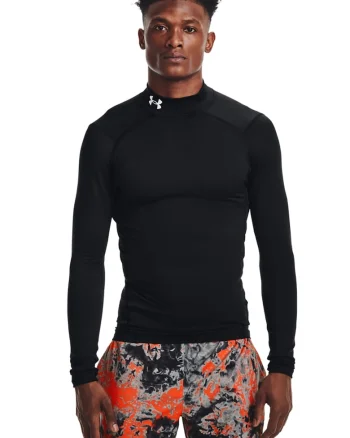 Bluza de compresie pentru antrenament Mock, Negru