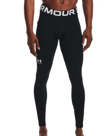 Colanti de compresie, cu banda cu logo in talie, pentru antrenament ColdGear®, Alb/Negru