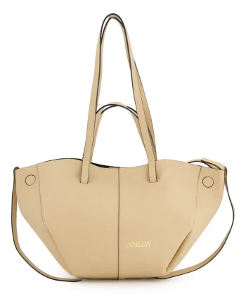 Geanta shopper din piele cu logo print