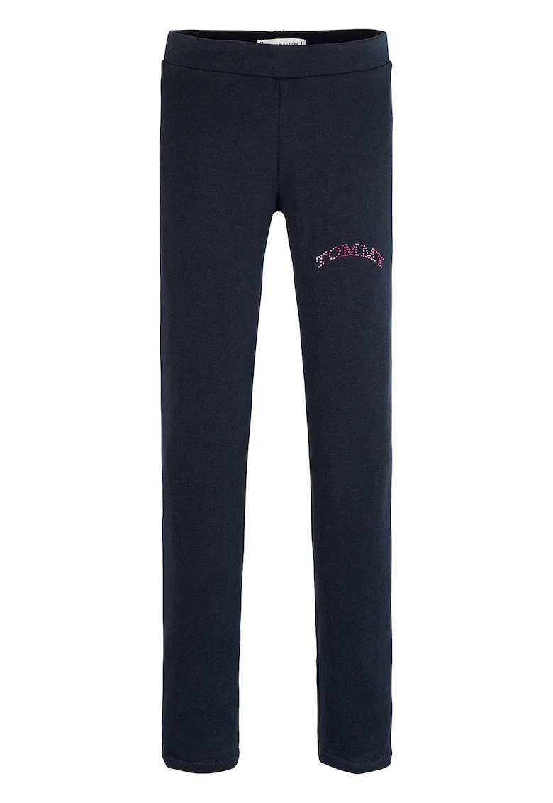 Pantaloni slim fit cu logo, Albastru ultramarin/Roz