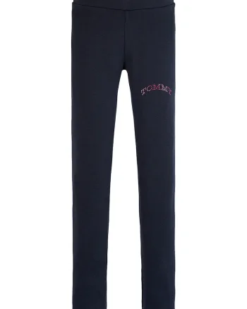 Pantaloni slim fit cu logo, Albastru ultramarin/Roz