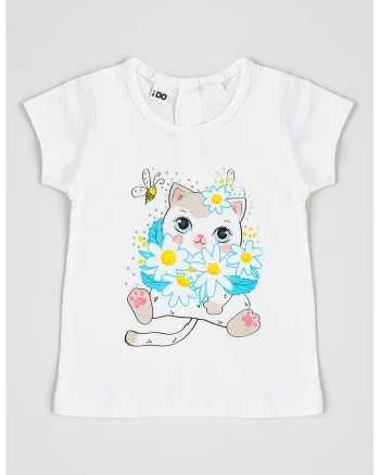 Tricou cu imprimeu grafic, Albastru pastel/Turcoaz/Alb optic
