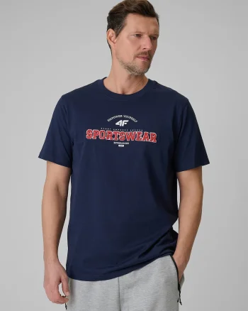 Tricou bleumarin  cu imprimeu, Bleumarin