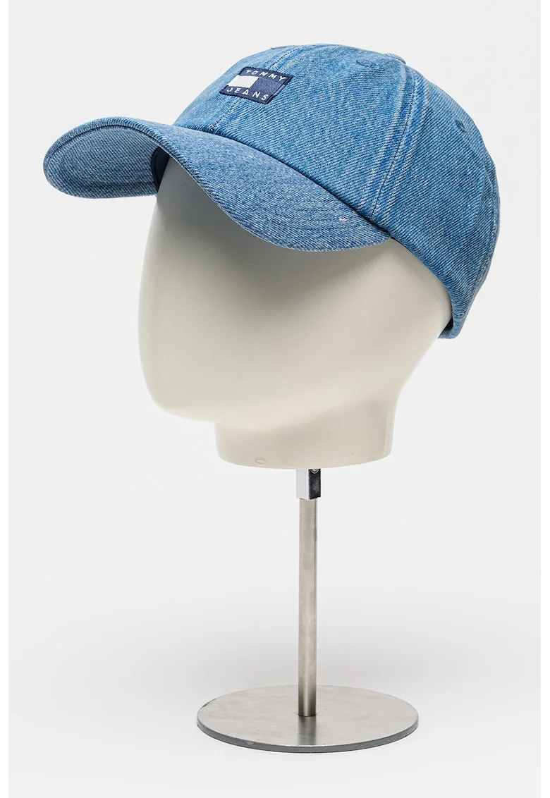 Sapca din denim cu logo Heritage, Albastru melange