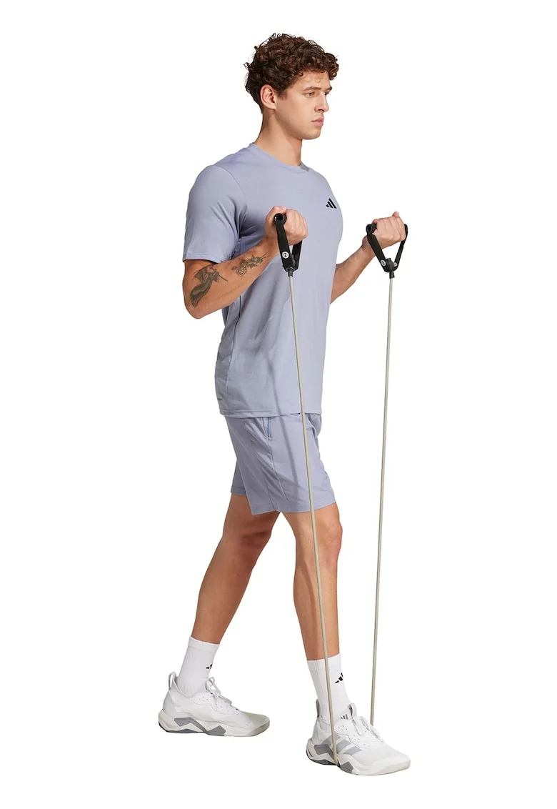 Pantaloni scurti cu talie ajustabila pentru antrenament, Negru stins/Lila pal