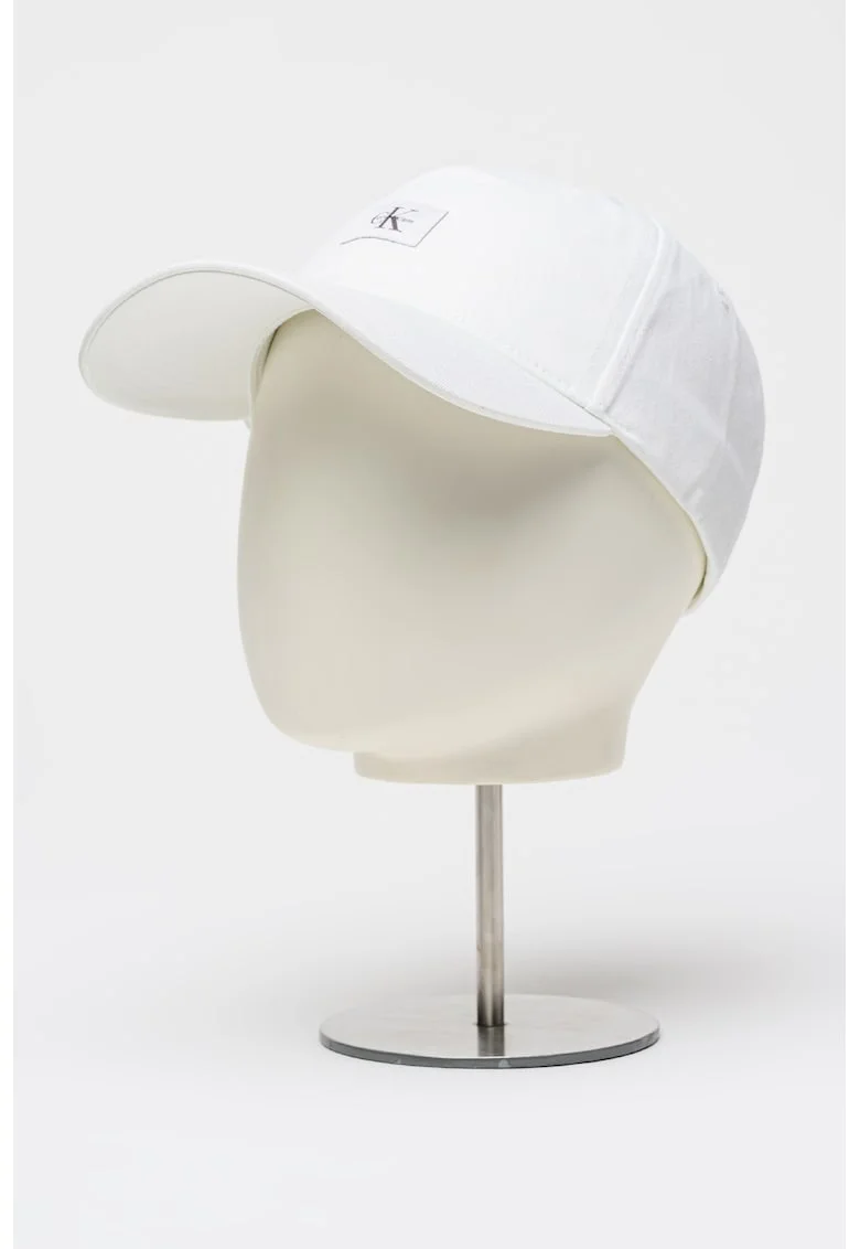 Sapca baseball de bumbac cu logo, Alb optic