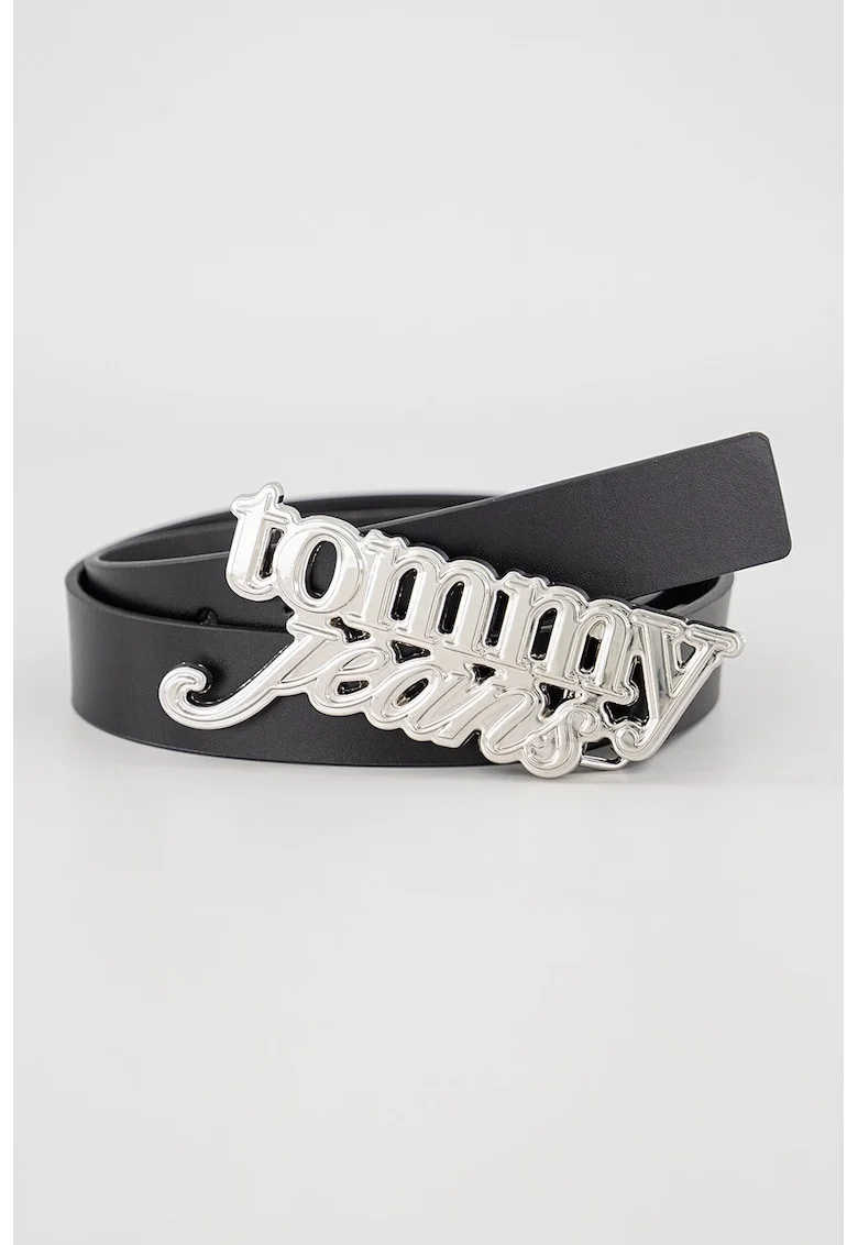 Curea de piele Script, Negru