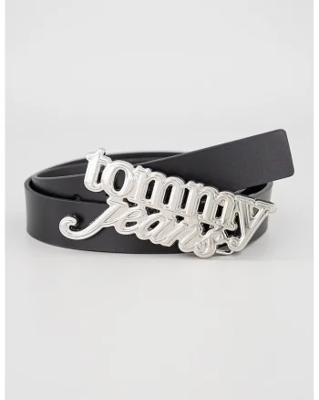 Curea de piele Script, Negru