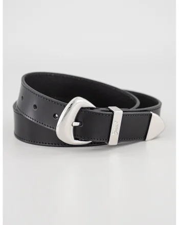 Curea de piele Abstract, Negru