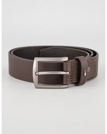 Curea de piele Denton, Maro cognac
