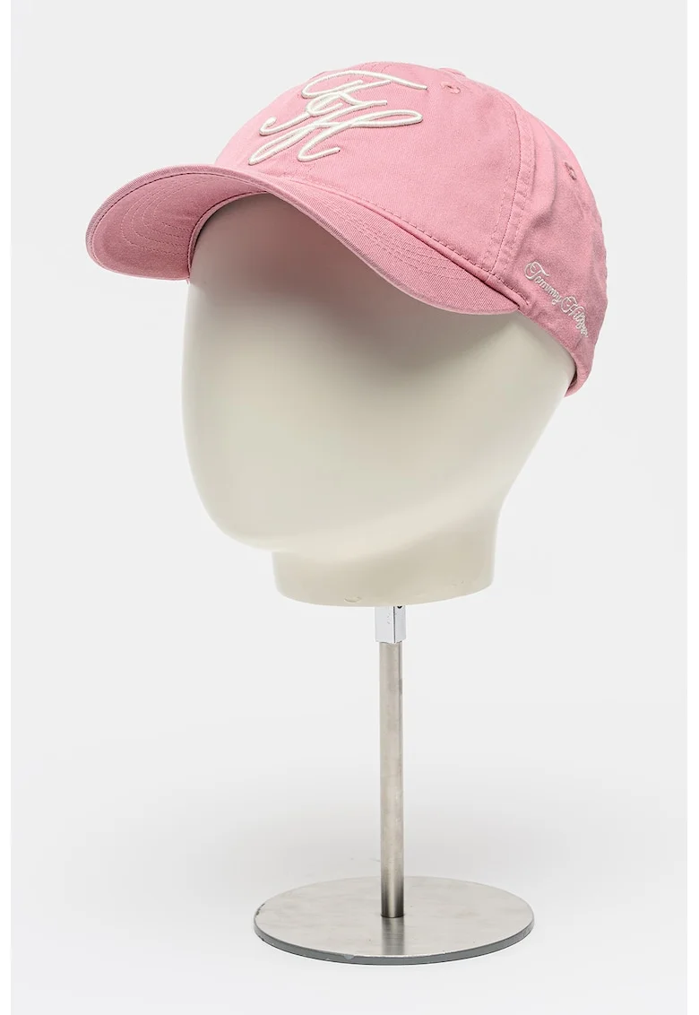 Sapca de bumbac organic cu monograma brodata, Fucsia