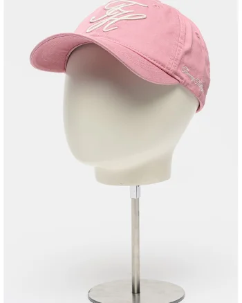 Sapca de bumbac organic cu monograma brodata, Fucsia