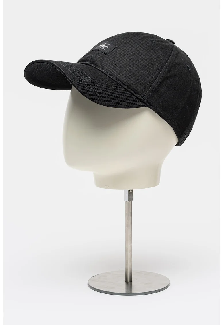 Sapca baseball de bumbac cu logo, Negru