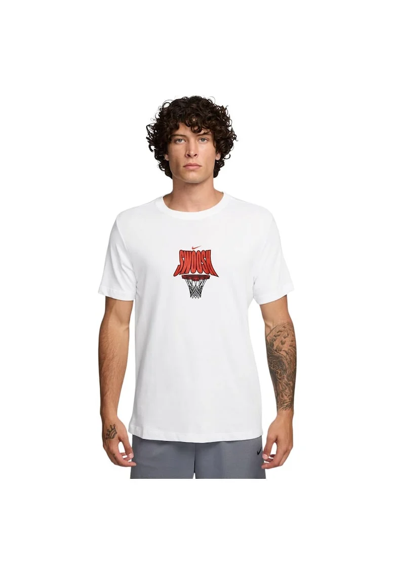 Tricou sport  Dri-FIT, alb, bumbac-poliester