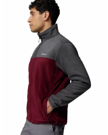 Bluza de trening, pentru trekking Steens Mountai 2.0, Visiniu/Gri inchis