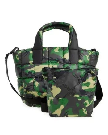 Geanta shopper cu model camuflaj, 41x24x20cm