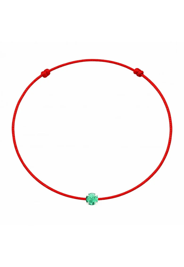 Bratara martisor decorata cu cristal Preciosa, Verde menta