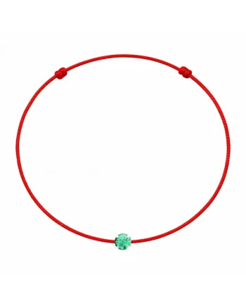 Bratara martisor decorata cu cristal Preciosa, Verde menta