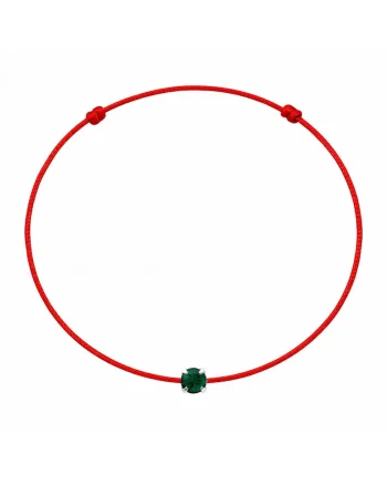 Bratara martisor decorata cu cristal Preciosa, Verde inchis