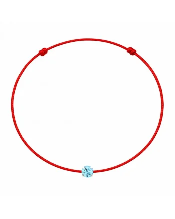 Bratara martisor decorata cu cristal Preciosa, Albastru aquamarin