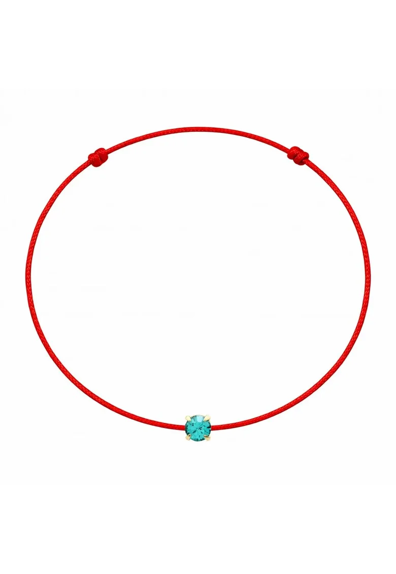 Bratara martisor decorata cu cristal Preciosa, Turcoaz