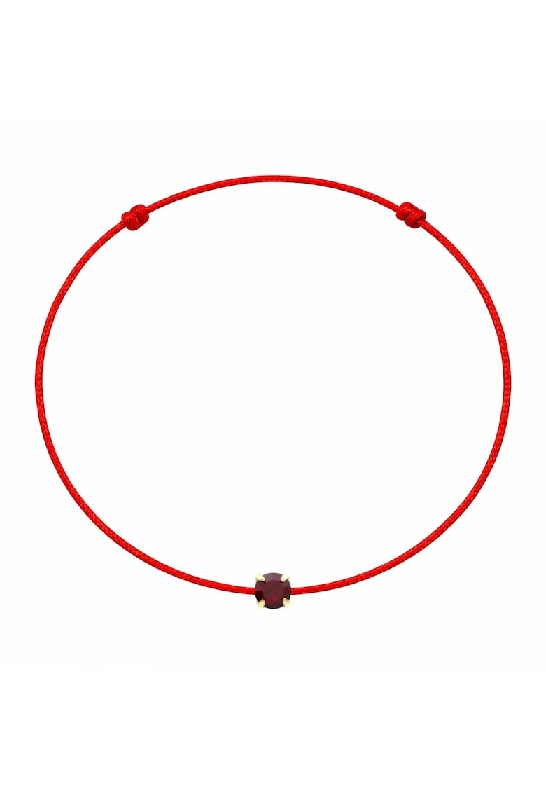 Bratara martisor decorata cu cristal Preciosa, Rosu