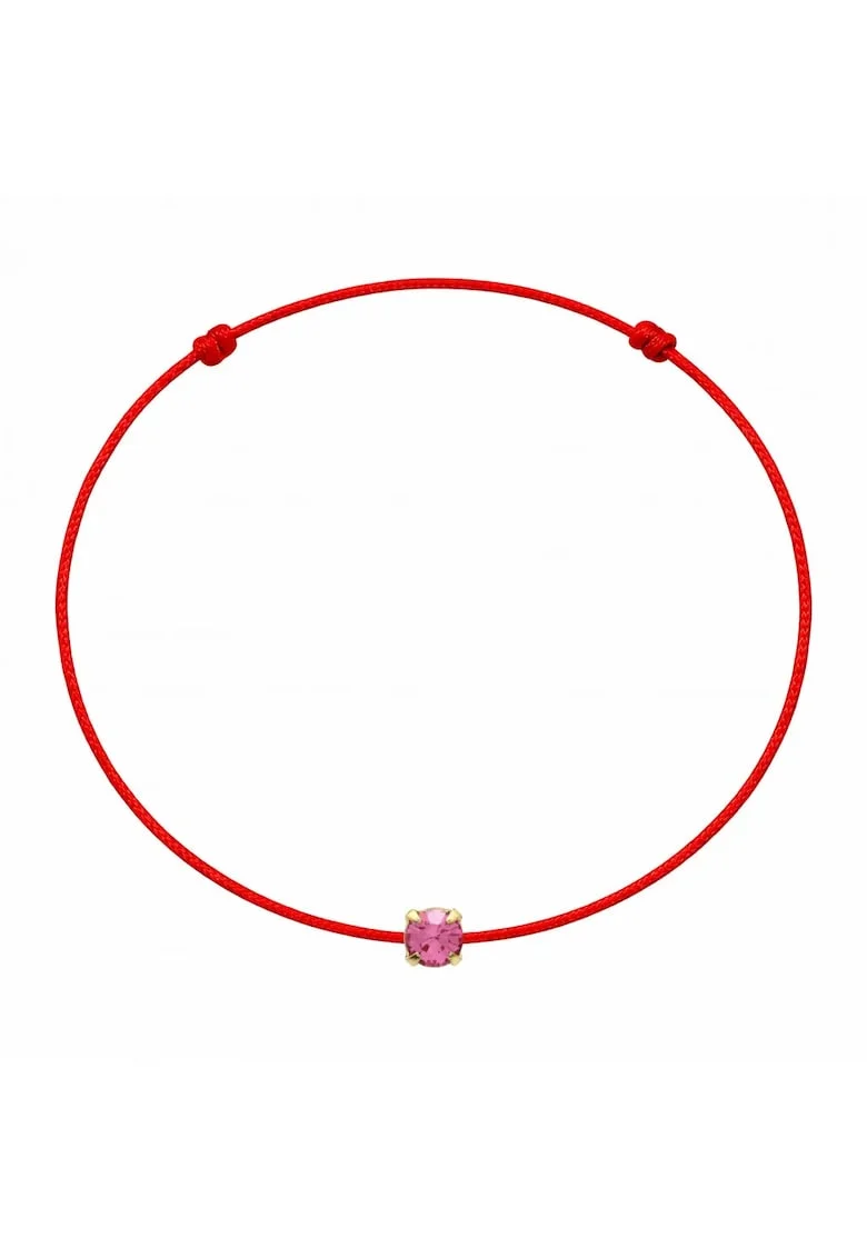 Bratara martisor decorata cu cristal Preciosa, Roz