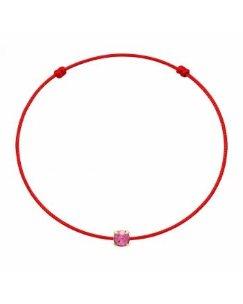 Bratara martisor decorata cu cristal Preciosa, Roz