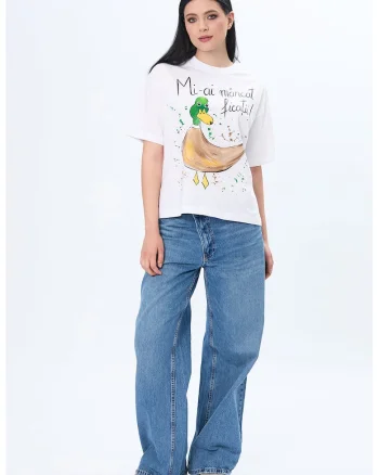 Tricou supradimensionat pictat manual Rata